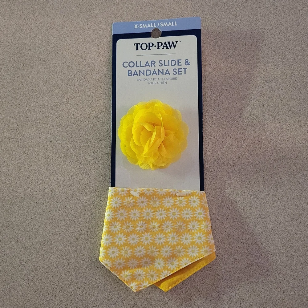 Dog or Cat flower & bandana set